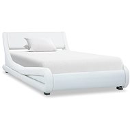 Bed frame white faux leather 90x200 cm - Bed Frame