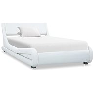 Bed frame white faux leather 100x200 cm - Bed Frame