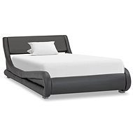 Bed frame gray faux leather 100x200 cm - Bed Frame