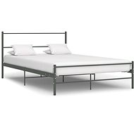 Bed frame gray metal 160x200 cm - Bed