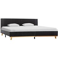 Bed frame dark gray textile 160x200 cm - Bed Frame