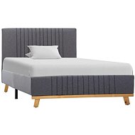 Bed frame light gray textile 100x200 cm - Bed Frame