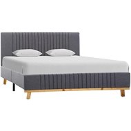 Bed frame light gray textile 120x200 cm - Bed Frame