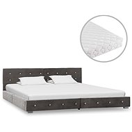 Bed with gray velvet mattress 180x200 cm - Bed