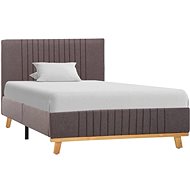 Bed frame taupe textile 100x200 cm - Bed Frame