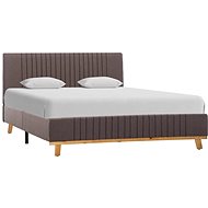 Bed frame taupe textile 140x200 cm - Bed Frame