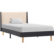 Bed frame cream textile 90x200 cm - Bed Frame