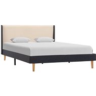 Bed frame cream textile 120x200 cm - Bed Frame