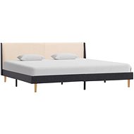 Bed frame cream textile 160x200 cm - Bed Frame