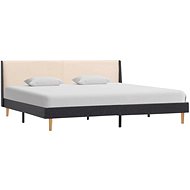 Bed frame cream textile 180x200 cm - Bed Frame