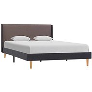 Bed frame taupe textile 120x200 cm - Bed Frame