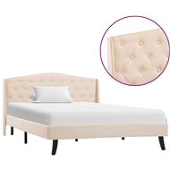 Bed frame cream textile 120x200 cm - Bed Frame