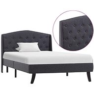 Bed frame dark gray textile 100x200 cm - Bed Frame