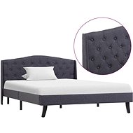 Bed frame dark gray textile 120x200 cm - Bed Frame