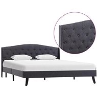 Bed frame dark gray textile 140x200 cm - Bed Frame