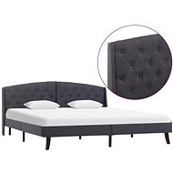 Bed frame dark gray textile 160x200 cm - Bed Frame