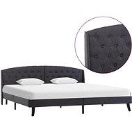 Bed frame dark gray textile 180x200 cm - Bed Frame