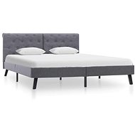 Bed frame dark gray textile 140x200 cm - Bed Frame