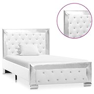 Bed frame white faux leather 90x200 cm - Bed Frame