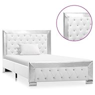 Bed frame white faux leather 100x200 cm - Bed Frame