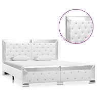 Bed frame white faux leather 140x200 cm - Bed Frame