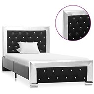 Bed frame black faux leather 90x200 cm - Bed Frame