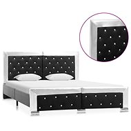 Bed frame black faux leather 140x200 cm - Bed Frame