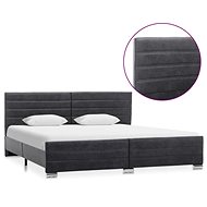 Bed frame gray faux brushed leather 180x200 cm - Bed Frame
