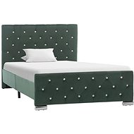 Bed frame dark green textile 100x200 cm - Bed Frame