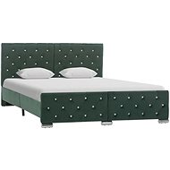 Bed frame dark green textile 140x200 cm - Bed Frame