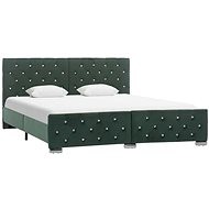Bed frame dark green textile 160x200 cm - Bed Frame