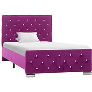 Bed frame purple textile 90x200 cm - Bed Frame