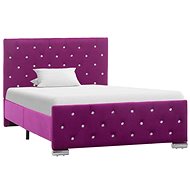 Bed frame purple textile 100x200 cm - Bed Frame