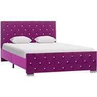 Bed frame purple textile 120x200 cm - Bed Frame
