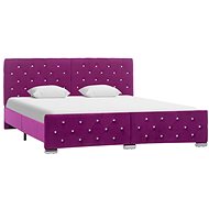 Bed frame purple textile 160x200 cm - Bed Frame