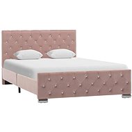 Bed frame pink textile 120x200 cm - Bed Frame