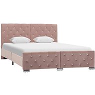 Bed frame pink textile 140x200 cm - Bed Frame