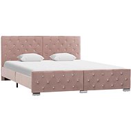 Bed frame pink textile 160x200 cm - Bed Frame