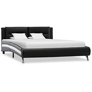 Bed frame black faux leather 120x200 cm - Bed Frame