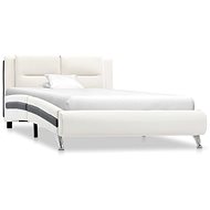 Bed frame white faux leather 100x200 cm - Bed Frame