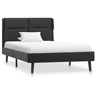Bed frame dark gray textile 100x200 cm - Bed Frame