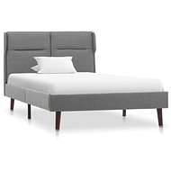 Bed frame light gray textile 90x200 cm - Bed Frame