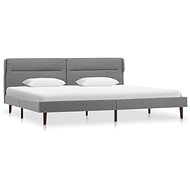 Bed frame light gray textile 180x200 cm - Bed Frame