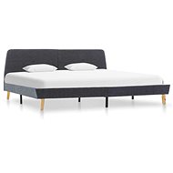Bed frame dark gray textile 160x200 cm - Bed Frame