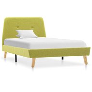 Bed frame green textile 100x200 cm - Bed Frame