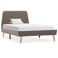 Bed frame taupe textile 100x200 cm - Bed Frame