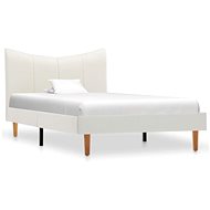 Bed frame white faux leather 100x200 cm - Bed Frame