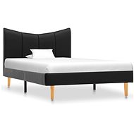 Bed frame black faux leather 100x200 cm - Bed Frame