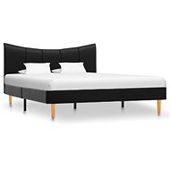 Bed frame black faux leather 120x200 cm - Bed Frame