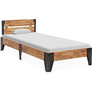 Bed frame solid acacia wood brushed surface 90x200 cm - Bed Frame